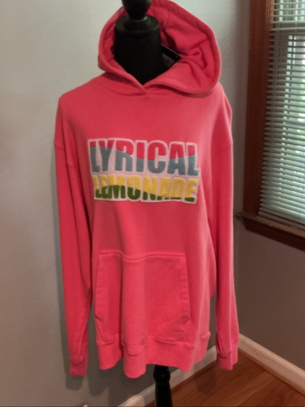 Nike Men's Hoodie in Bright Pink with LYRICAL LEMONADE Graphic